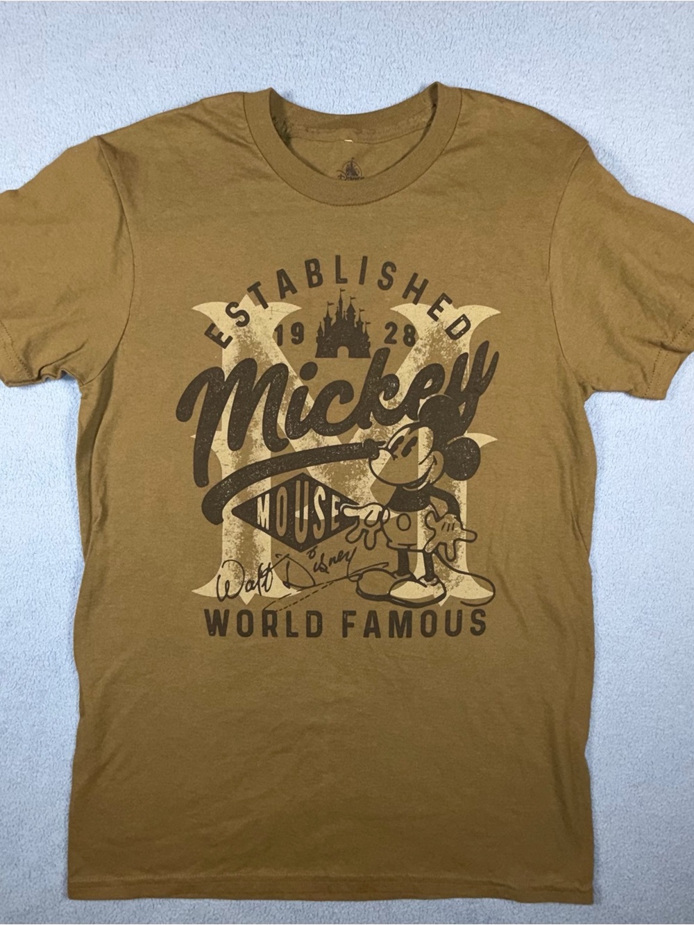 Disney Mickey Mouse Men's Graphic T-Shirt - Olive Brown